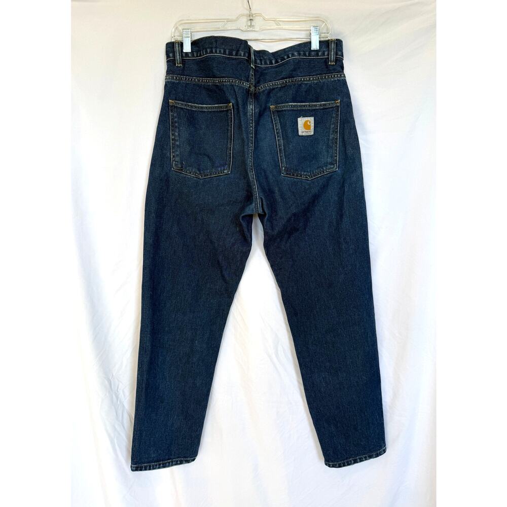 EUC Carhartt WIP Newel Pant Denim Blue Jeans, Men's 32, Relaxed Straight Tapered - Picture 4 of 7